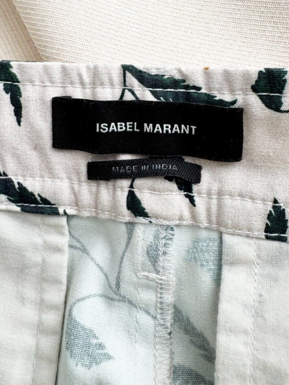 Isabel Marant "Gubaia" floral-print cropped tapered cotton trousers, size 36 - Picture 8 of 15